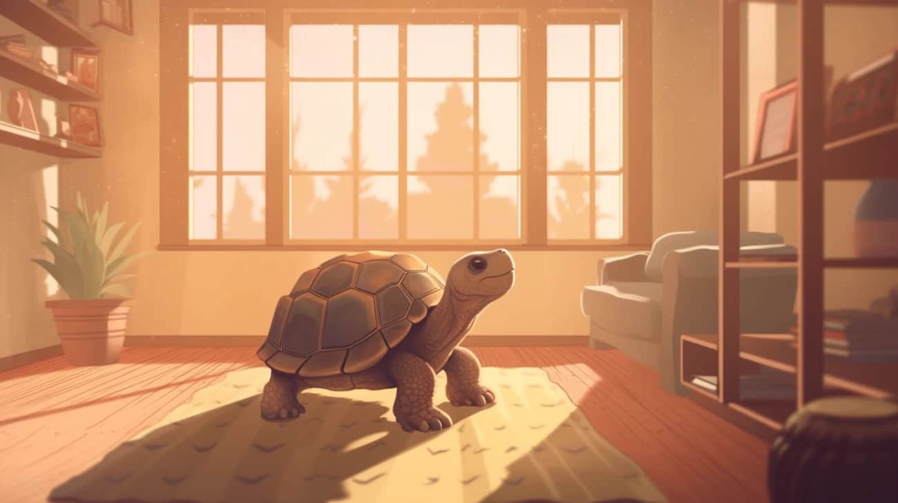 Czy żółw może chodzić po domu?